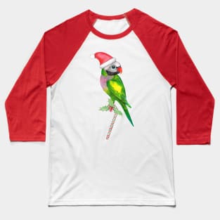 Red breasted parakeet Christmass version Baseball T-Shirt